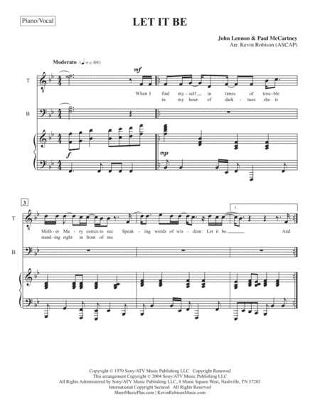 Let It Be (arr. Kevin Robison)