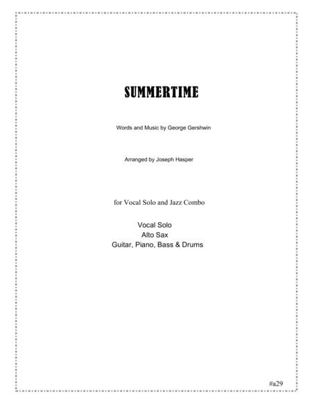 Summertime (arr. Joseph Hasper)