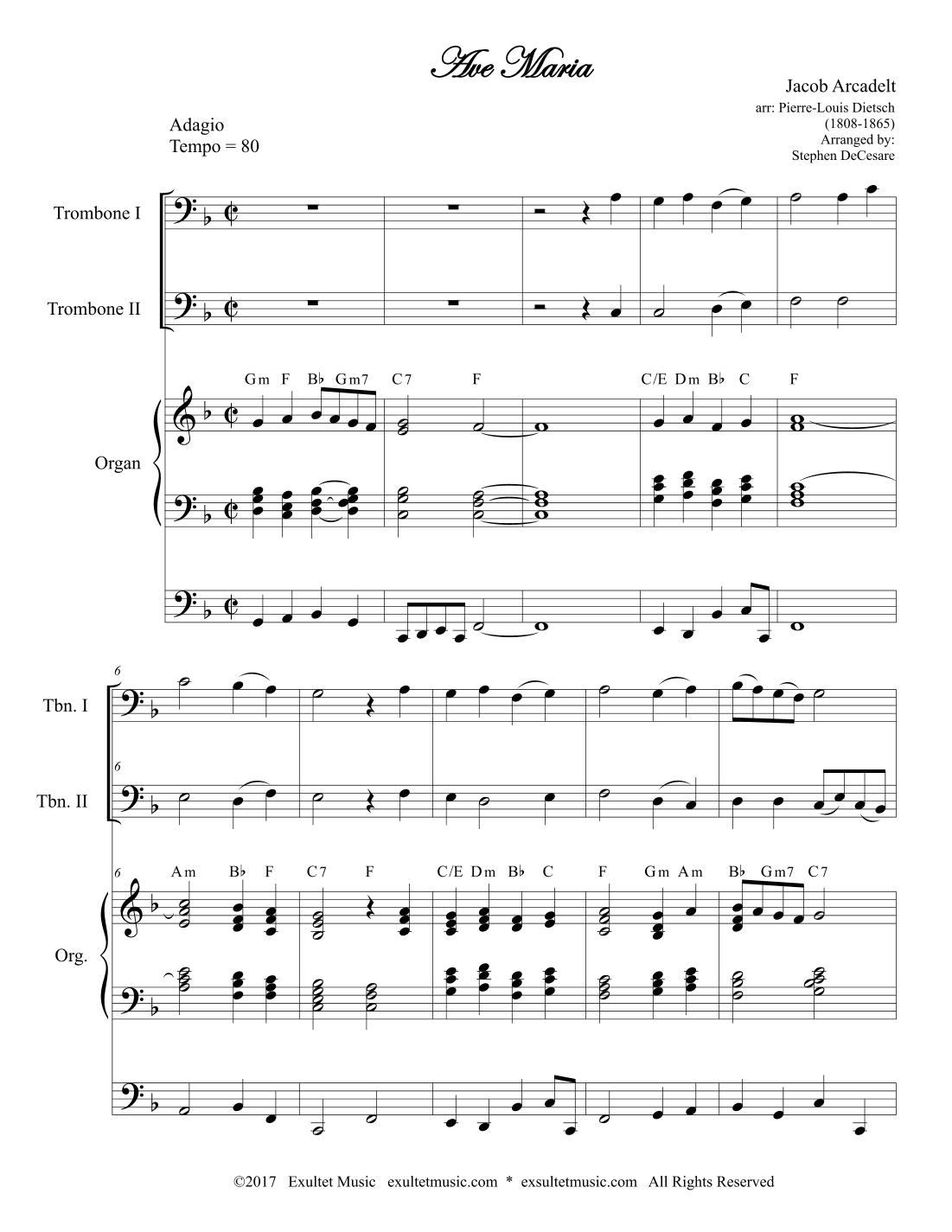 Ave Maria (Trombone Duet) (arr. Stephen DeCesare)