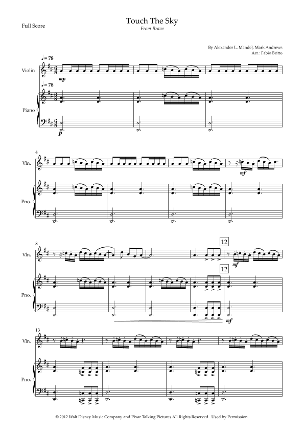 Touch The Sky (arr. Fabio Britto)