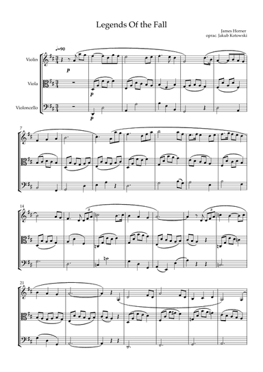 Legends Of The Fall (arr. Jakub Kotowski)