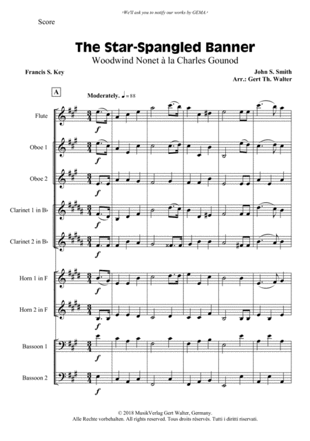The Star-Spangled Banner (arr. Gert Th. Walter)