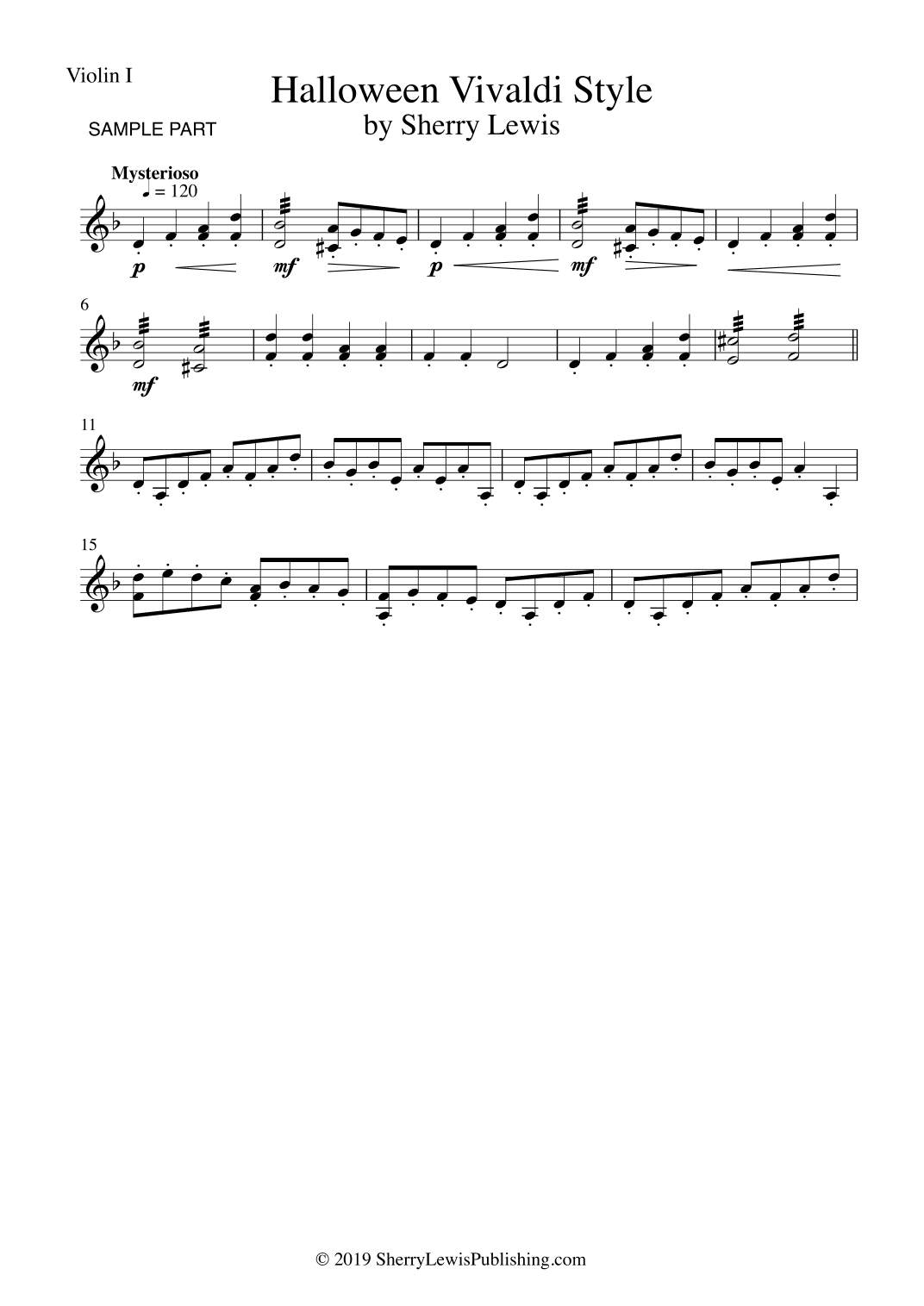 Halloween Vivaldi Style VIOLIN SOLO (for violin solo)