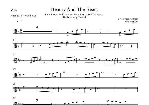 Beauty And The Beast (arr. Alex Souza)
