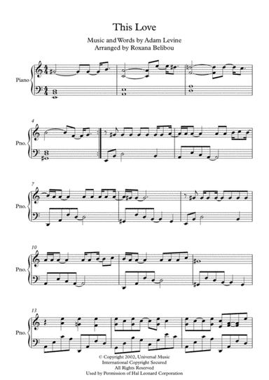 This Love (arr. Roxana Belibou)