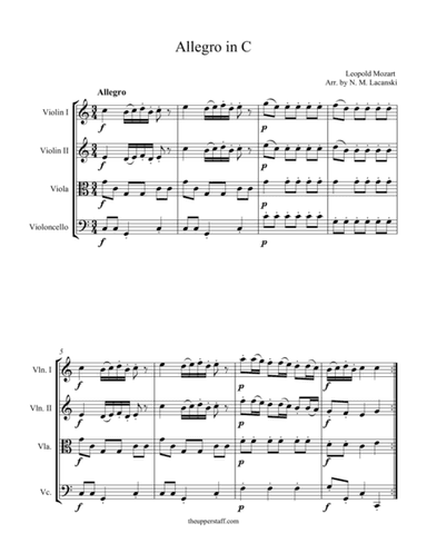 Allegro in C (arr. Nick Lacanski)