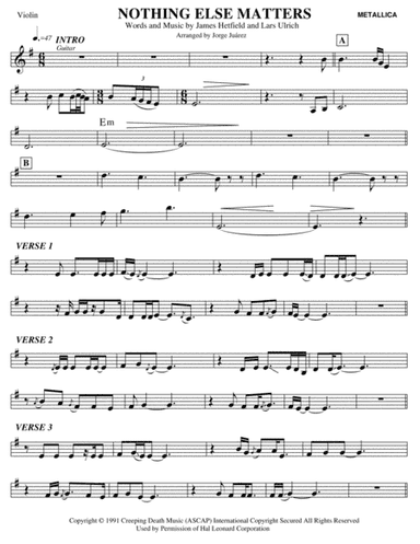 Nothing Else Matters (arr. Jorge Juárez)