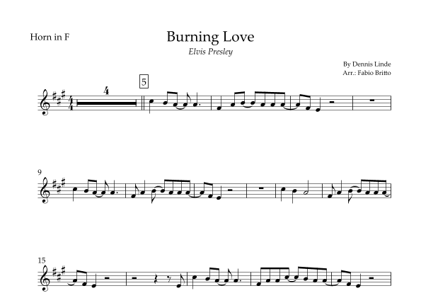 Burning Love (arr. Fabio Britto)