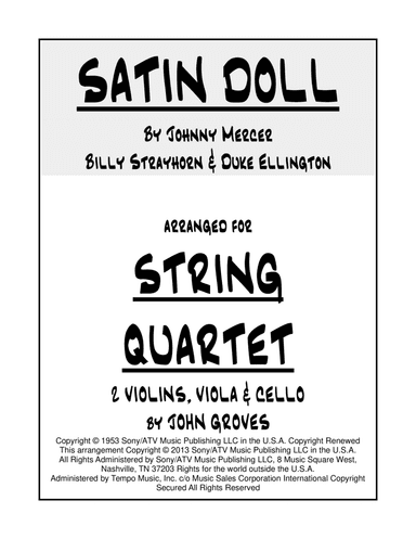 Satin Doll (arr. John Groves)