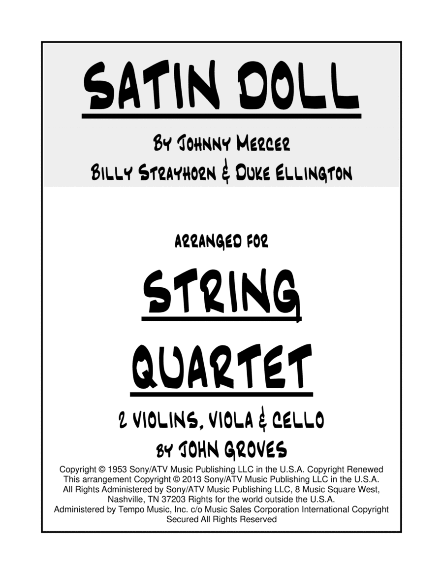 Satin Doll (arr. John Groves)