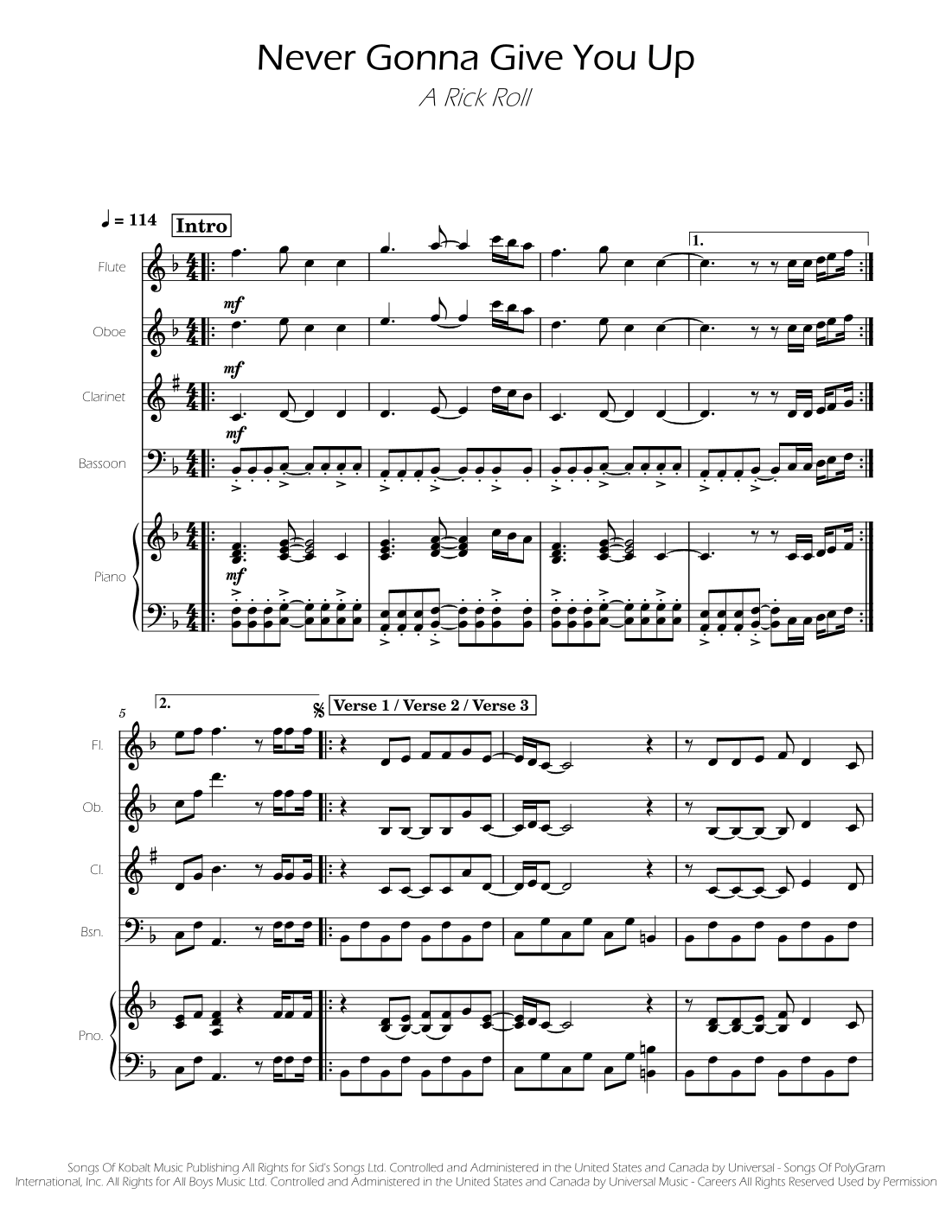 Never Gonna Give You Up (arr. Ygor Nunes)