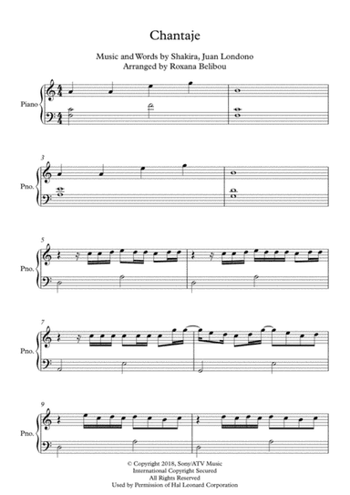 Chantaje A Minor (arr. Roxana Belibou)
