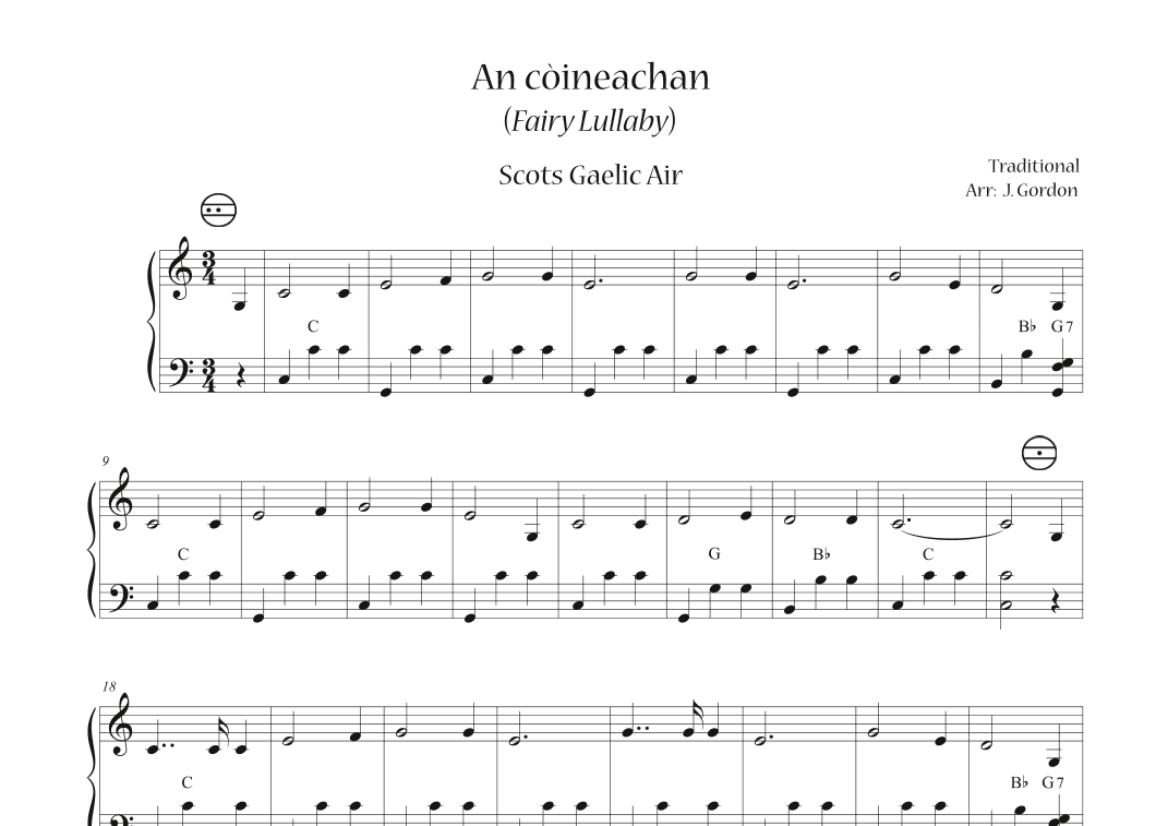 An còineachan (Fairy Lullaby) (arr. Julia Gordon)