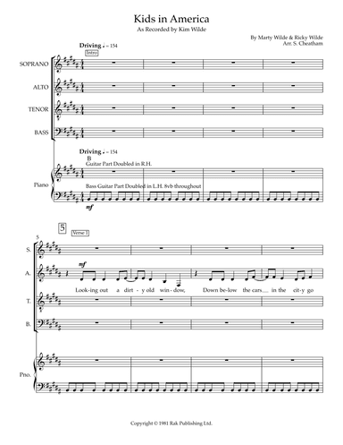 Kids In America (arr. Steven Cheatham)