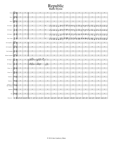 BATTLE HYMN OF THE REPUBLIC (arr. Jake Lineberry)
