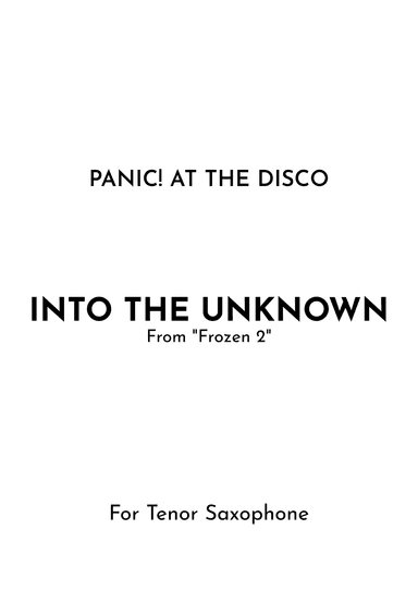 Into The Unknown (arr. Jireh J.)