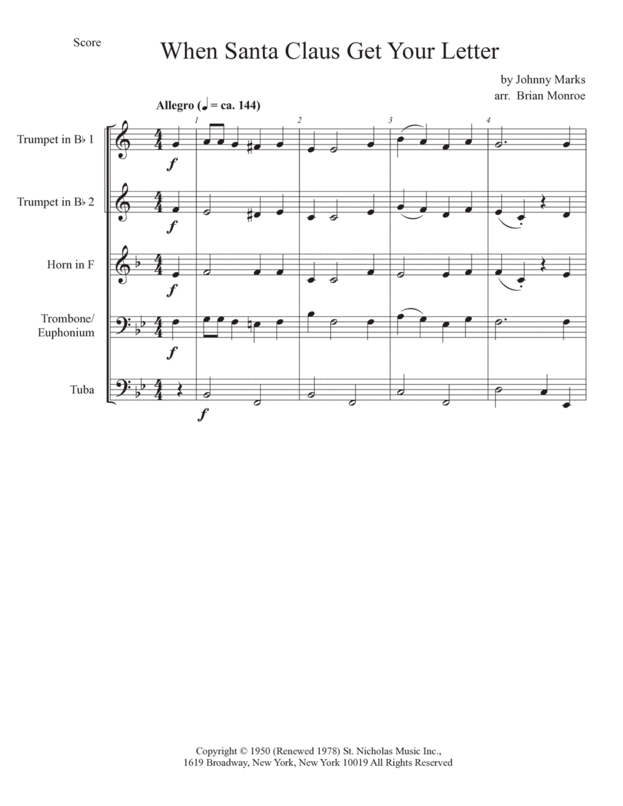 When Santa Claus Gets Your Letter (arr. Brian Monroe)