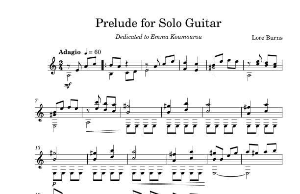 Prelude for Solo Guitar