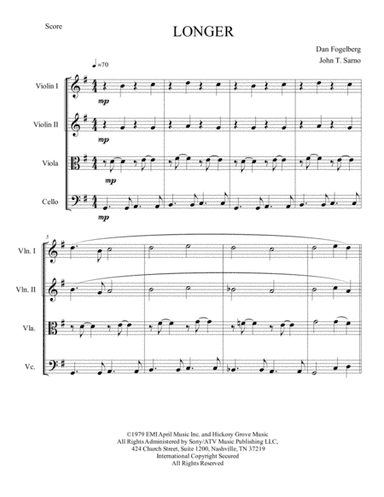 Longer (arr. jtsarno publishing)