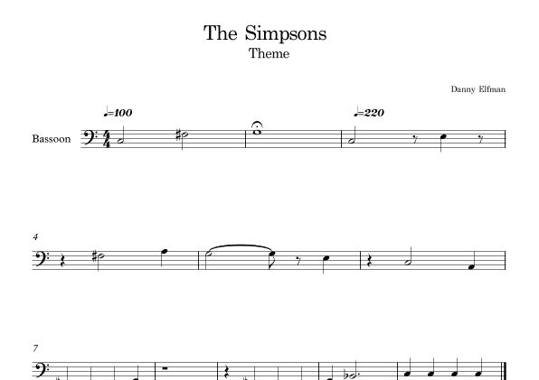 Theme From The Simpsons (arr. E.P)