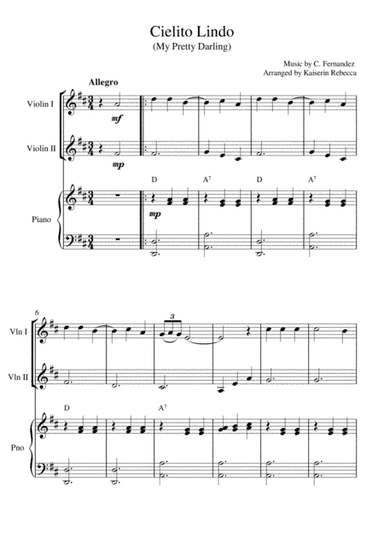Cielito Lindo (My Pretty Darling) (arr. Kaiserin Rebecca)