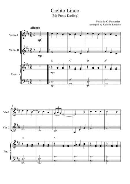 Cielito Lindo (My Pretty Darling) (arr. Kaiserin Rebecca)