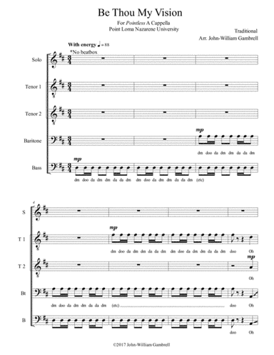 Be Thou My Vision (TTBB + Solo) (arr. John-William Gambrell)