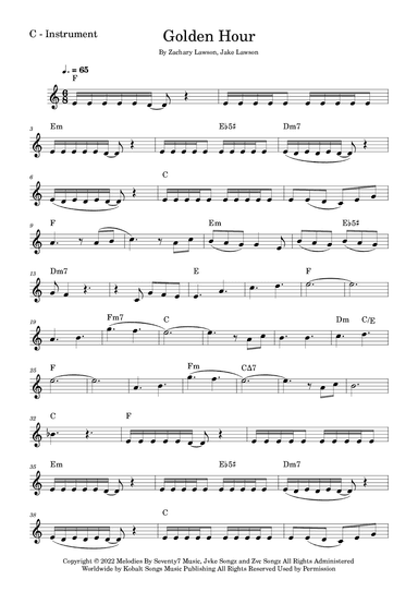 Golden Hour (arr. Fabio Eduardo de Oliveira)