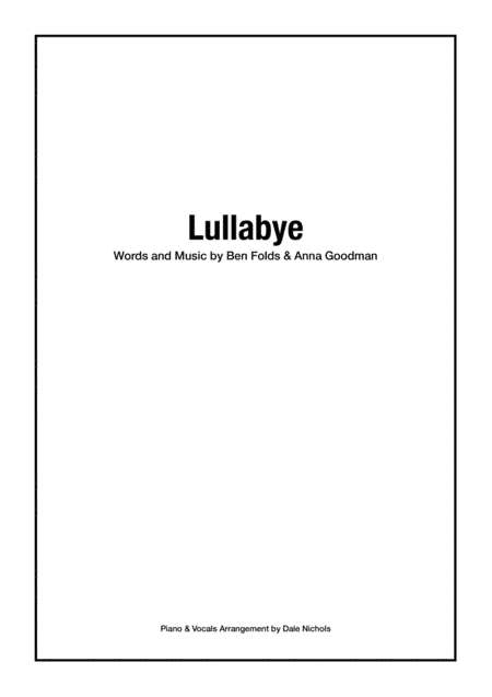 Lullabye (arr. Dale Nichols)