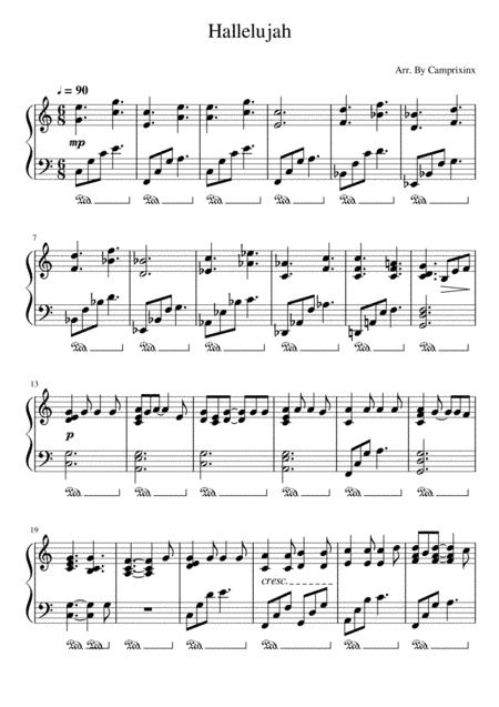 Hallelujah (arr. camprinxinx)