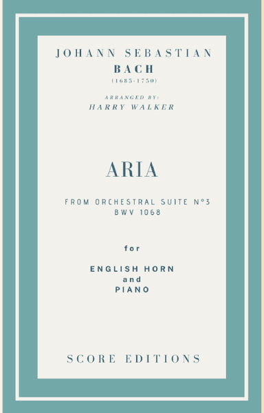 Bach Air from Suite No.3 (for English Horn and Piano) (arr. Harry Walker)