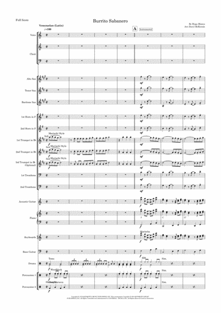 El Burrito Sabanero (mi Burrito Sabanero) (arr. Daryl McKenzie)