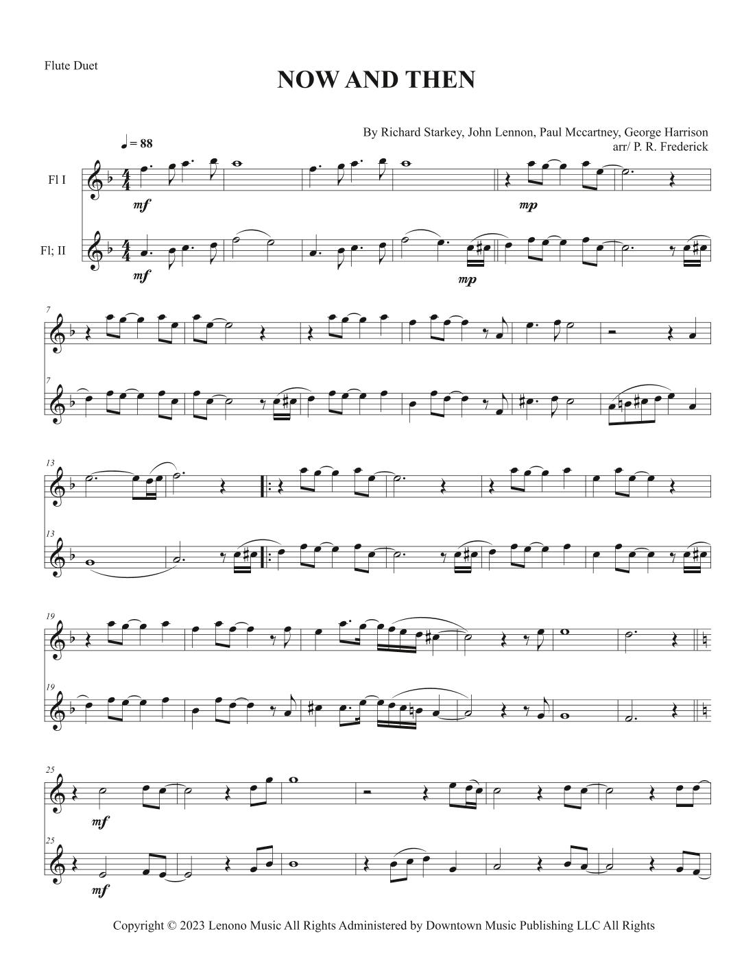 Now And Then (arr. P. R. Frederick)
