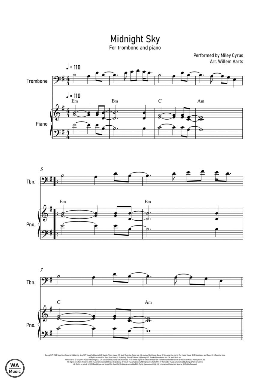 Midnight Sky (arr. Willem Aarts)