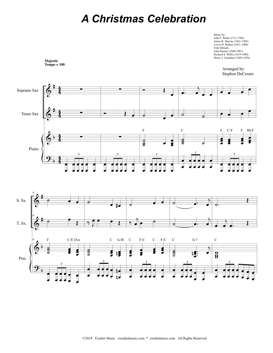 A Christmas Celebration (Duet for Soprano and Tenor Saxophone)
