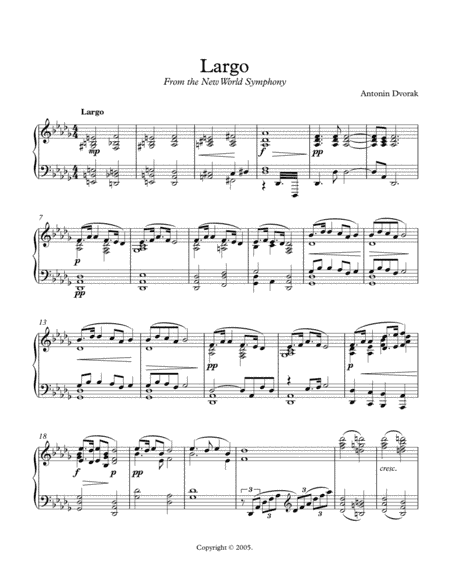 Largo from New World Symphony (arr. James Gilbert)