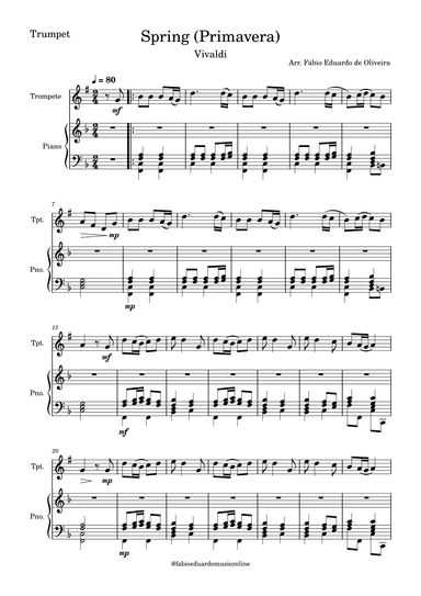 Spring/Primavera (The Four Seasons - Vivaldi) (arr. Fabio Eduardo de Oliveira)