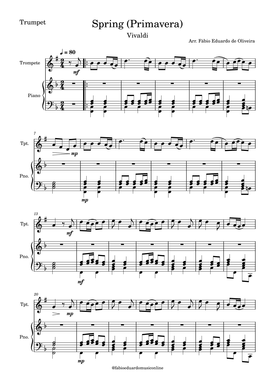 Spring/Primavera (The Four Seasons - Vivaldi) (arr. Fabio Eduardo de Oliveira)
