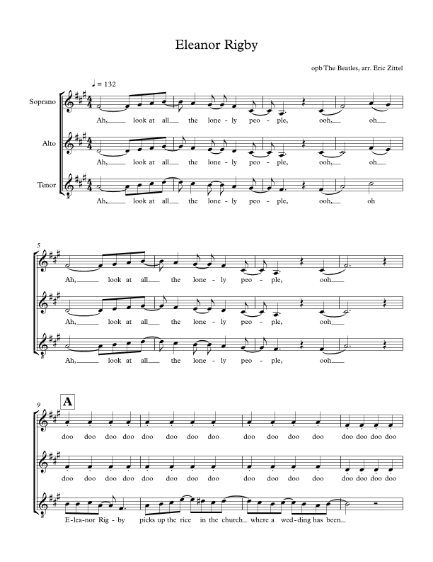 Eleanor Rigby (arr. Eric Zittel)