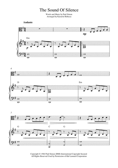 The Sound Of Silence (arr. Kaiserin Rebecca)