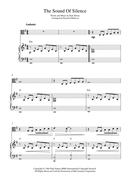 The Sound Of Silence (arr. Kaiserin Rebecca)