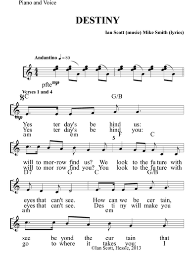 Destiny Lead Sheet