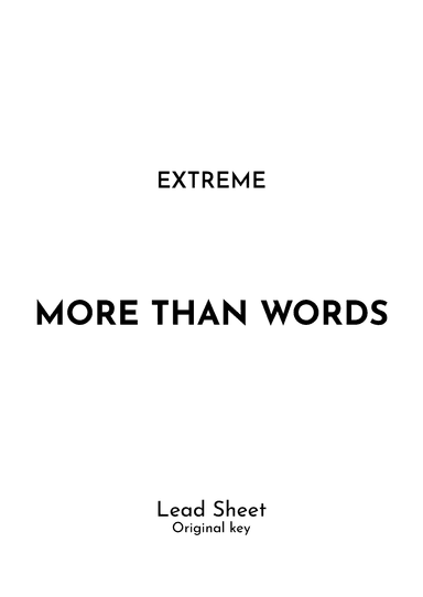 More Than Words (arr. Jireh J.)