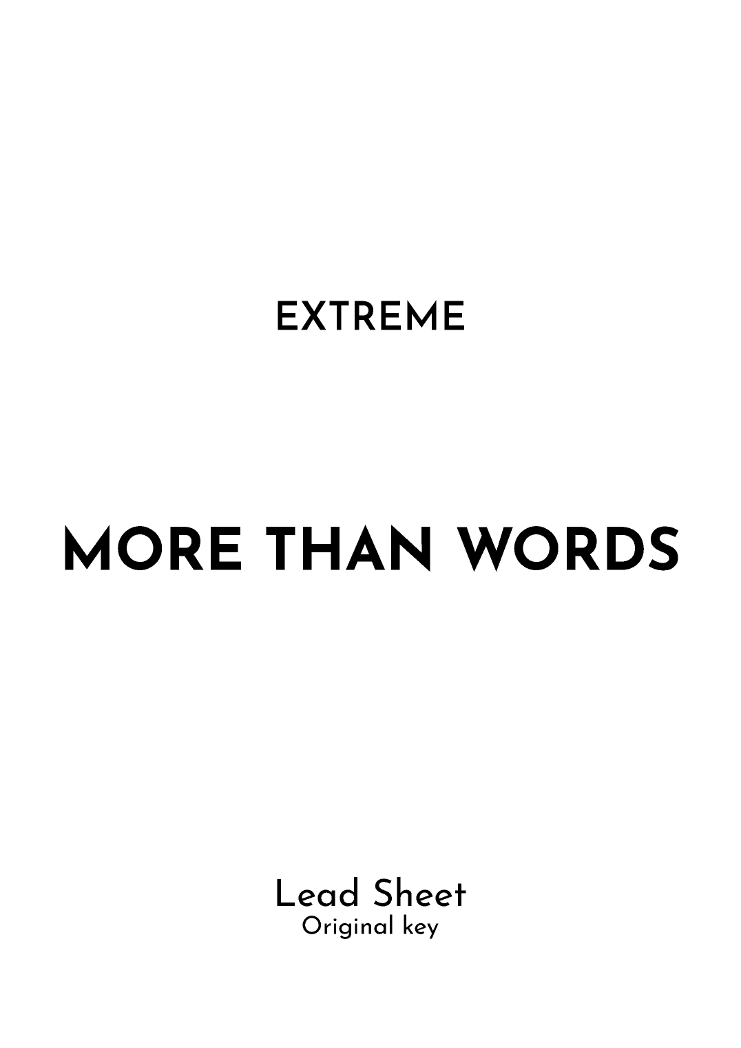 More Than Words (arr. Jireh J.)