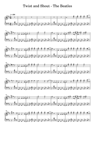 Twist And Shout (arr. The Beatles)