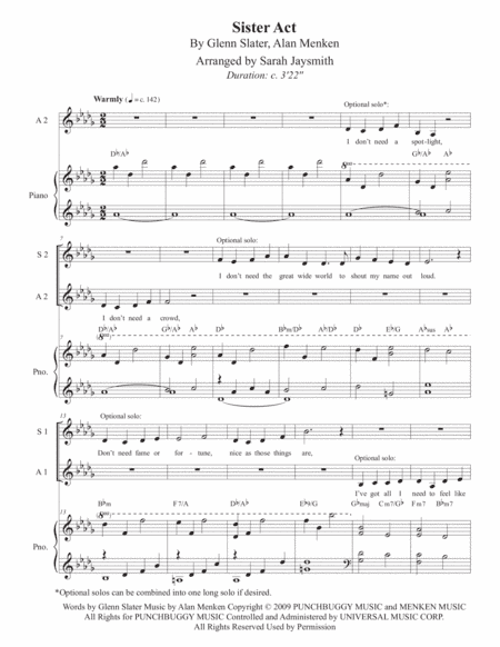Sister Act (arr. Sarah Jaysmith)