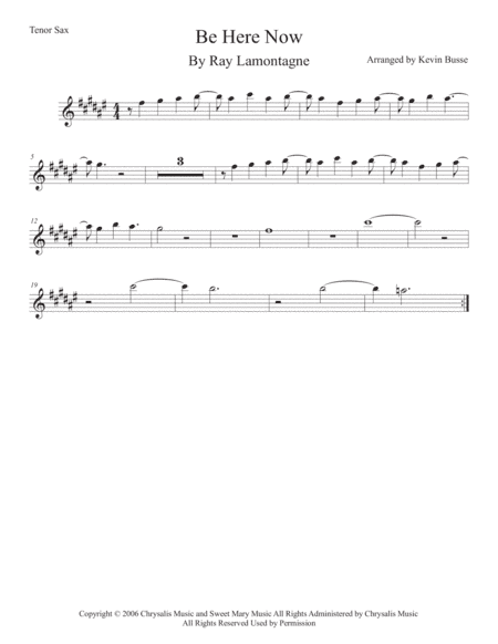 Be Here Now (arr. Kevin Busse)