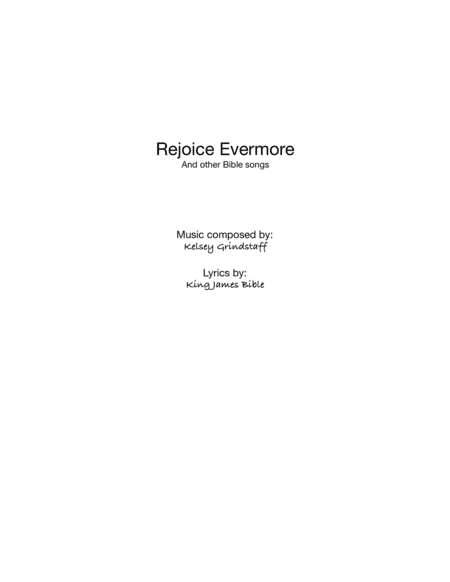 Rejoice Evermore (arr. K Grindstaff)