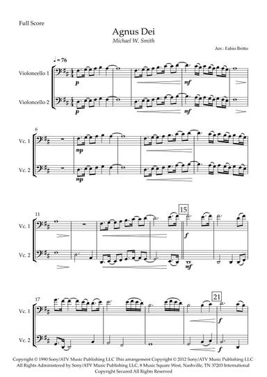 Agnus Dei (arr. Fabio Britto)