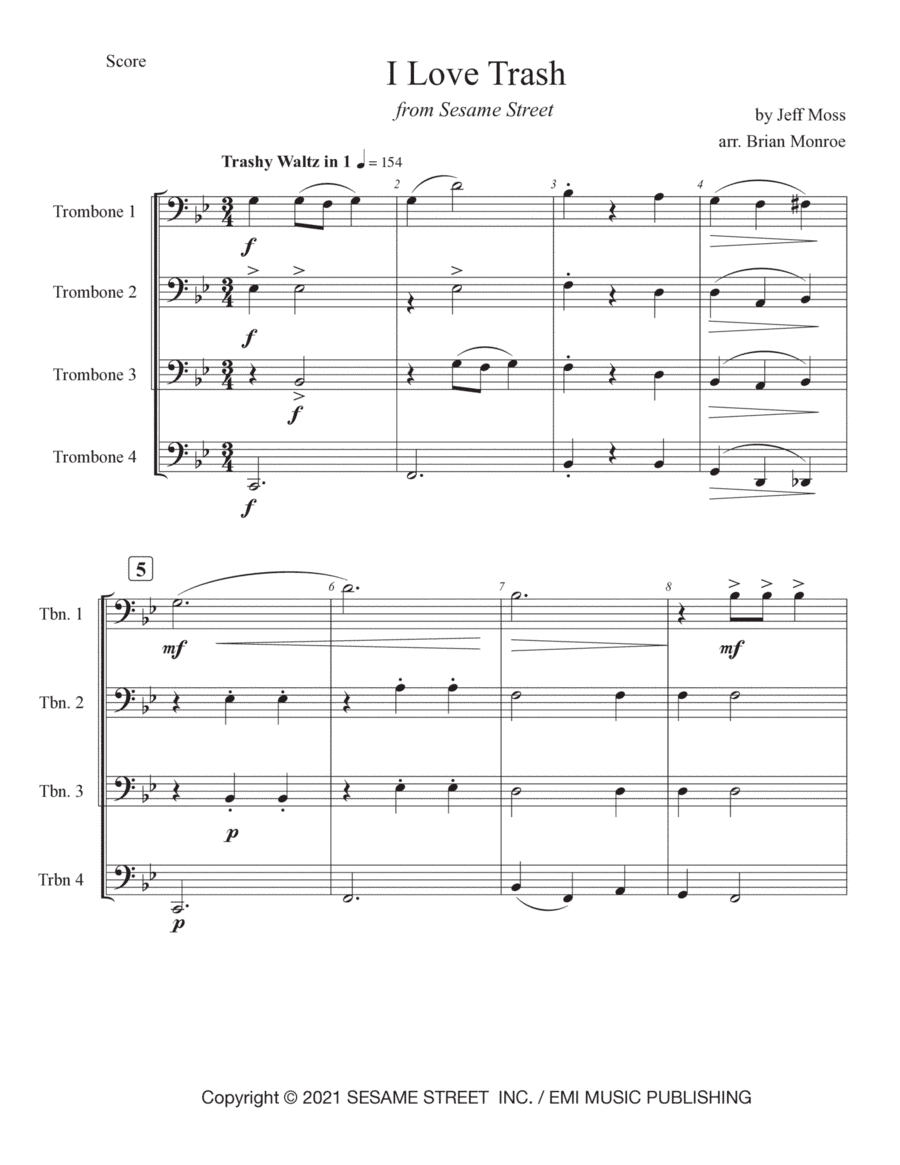 I Love Trash (arr. Brian Monroe)